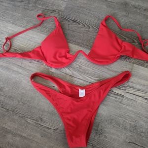 Zaful red Large bikini set